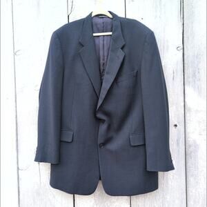 Coppley Ermengeldo Zegna Heritage Wool Woven Sport Coat Navy Men's 48Wx42XTL